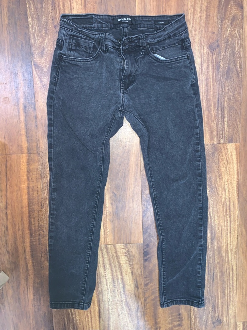 Kenneth Cole Men's Washed Black Skinny Jeans 28x 30 SKU145
